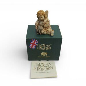 Harmony Kingdom Adoree Angel With Cat Trinket Figurine